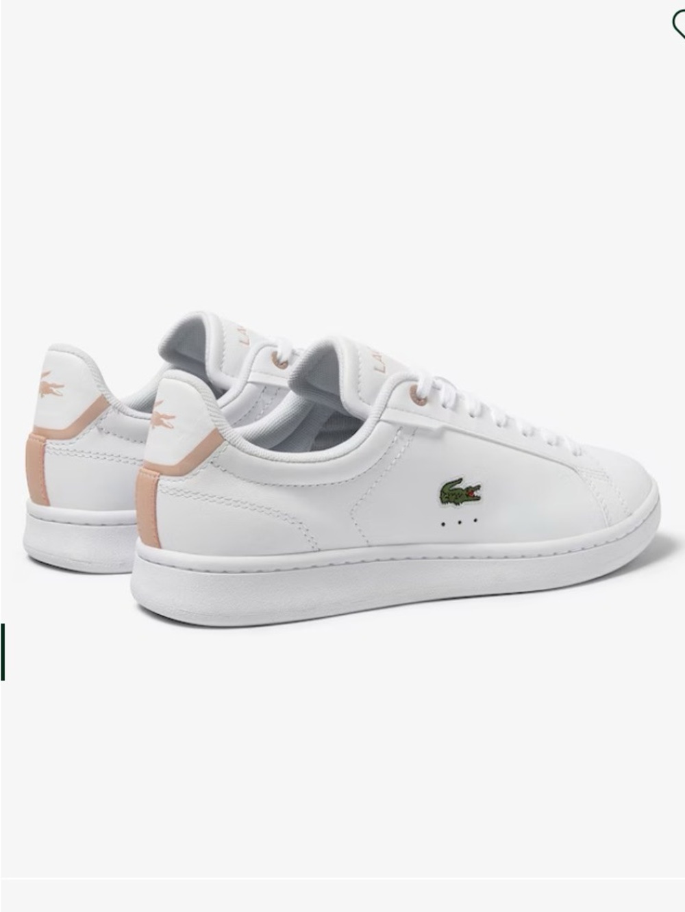 Lacoste Carnaby Pro Leather White Sneakers, women’s 6.5